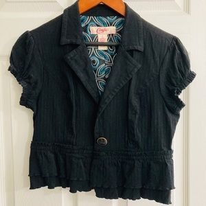 Girl’s Black Large Size Cardigan